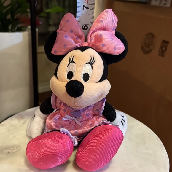 Disney Minnie Mouse pink & purple polka dot dress bow pink heels stuffed animal​ - Picture 5 of 6